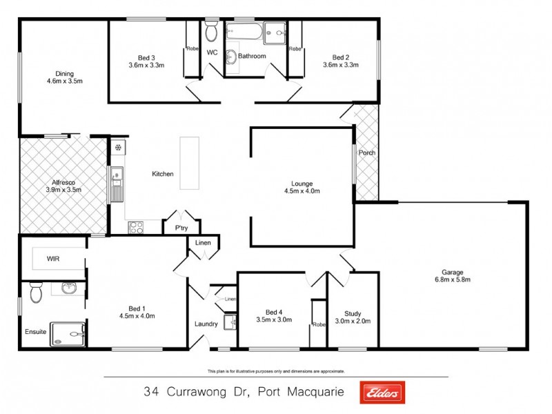 34 Currawong Drive, Port Macquarie NSW 2444 Floorplan