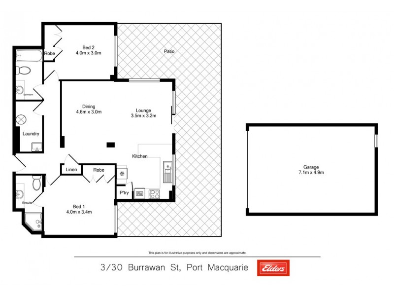 3/30 Burrawan Street, Port Macquarie NSW 2444 Floorplan