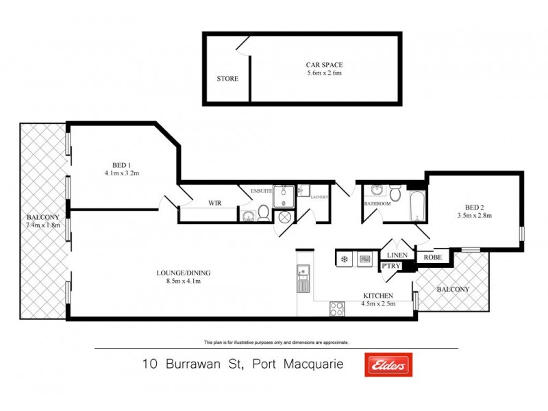 10/10 Burrawan Street, Port Macquarie NSW 2444 Floorplan
