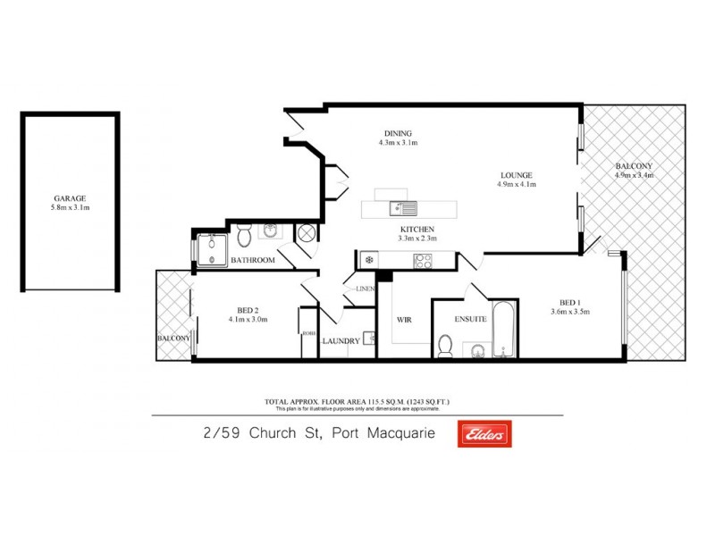 2/59 Church Street, Port Macquarie NSW 2444 Floorplan