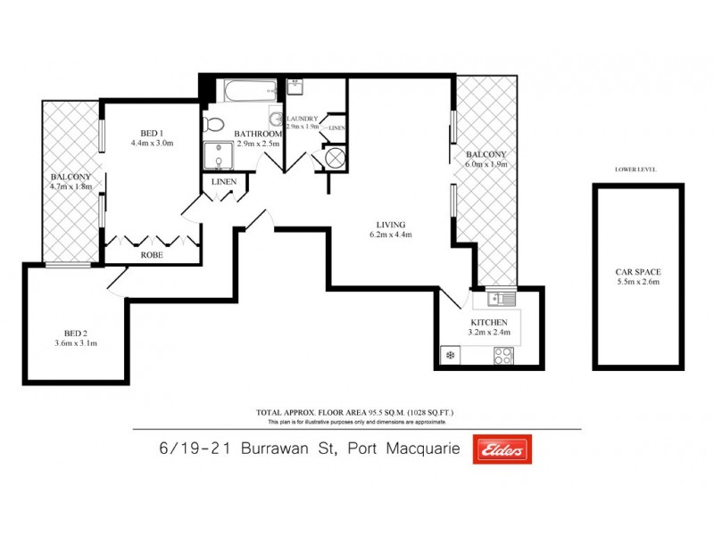 6/19-21 Burrawan Street, Port Macquarie NSW 2444 Floorplan