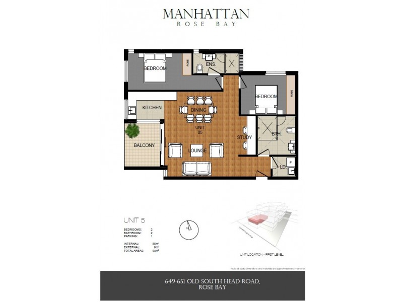 5/649 Old South Head Road, Rose Bay NSW 2029 Floorplan