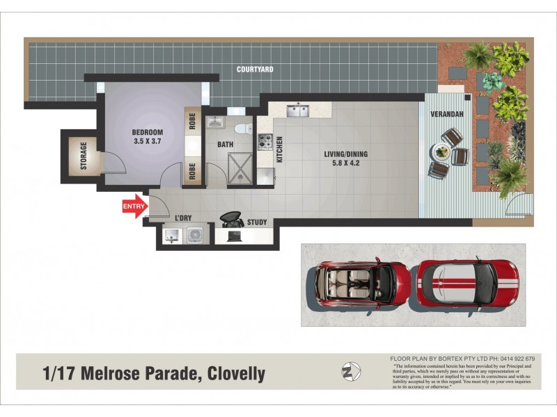1/17 Melrose Parade, Clovelly NSW 2031 Floorplan
