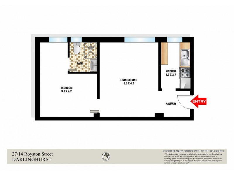 27/14 Royston Street, Darlinghurst NSW 2010 Floorplan