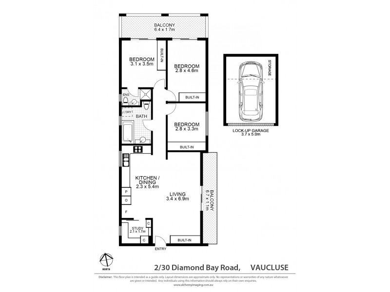 2/30 Diamond Bay Road, Vaucluse NSW 2030 Floorplan