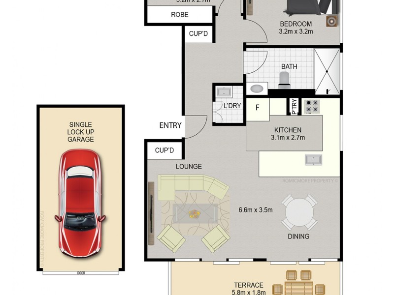 14/3 – 4a Pacific Avenue, Tamarama NSW 2026 Floorplan