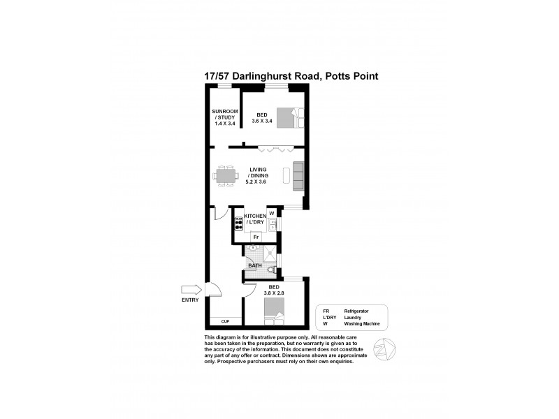 17/57 Darlinghurst Road, Potts Point NSW 2011 Floorplan
