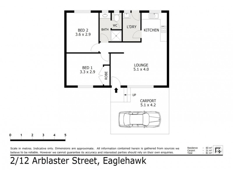 2/12 Arblaster Street, California Gully VIC 3556 Floorplan