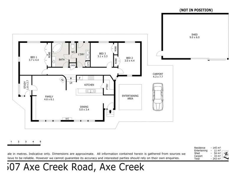 507 Axe Creek Road, Axe Creek VIC 3551 Floorplan