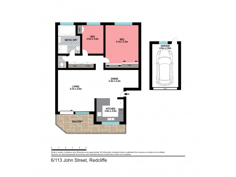 6/113 John Street, Redcliffe QLD 4020 Floorplan