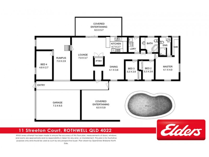 11 Streeton Court, Rothwell QLD 4022 Floorplan