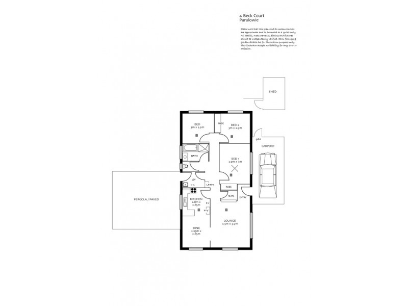 4 Beck Court, Paralowie SA 5108 Floorplan