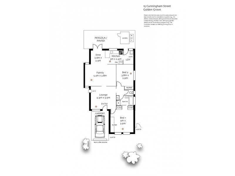 15 Cunningham Court, Golden Grove SA 5125 Floorplan