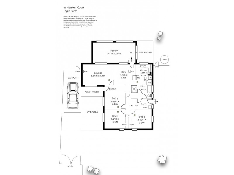 11 Nankeri Court, Ingle Farm SA 5098 Floorplan