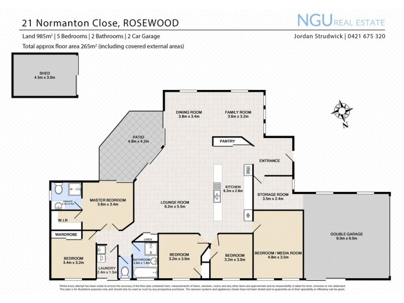 21 NORMANTON CL, Rosewood QLD 4340 Floorplan