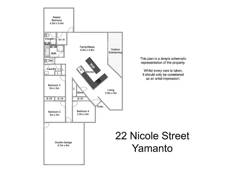 22 Nicole Pl, Yamanto QLD 4305 Floorplan