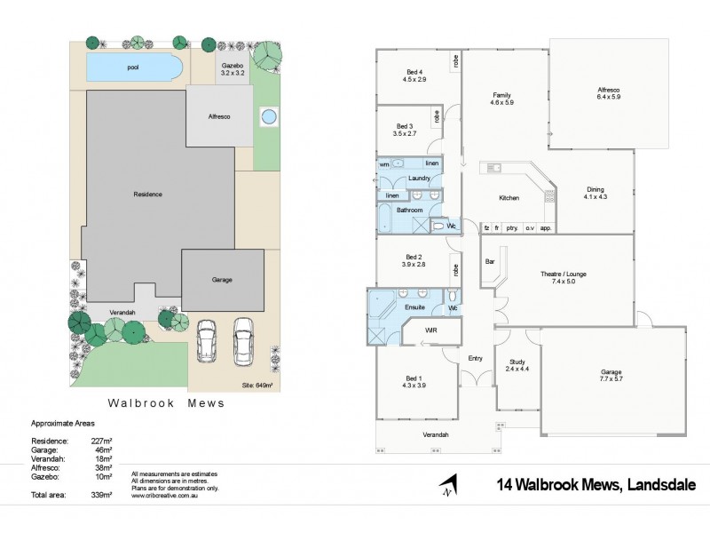 14 Walbrook Mews, Landsdale WA 6065 Floorplan
