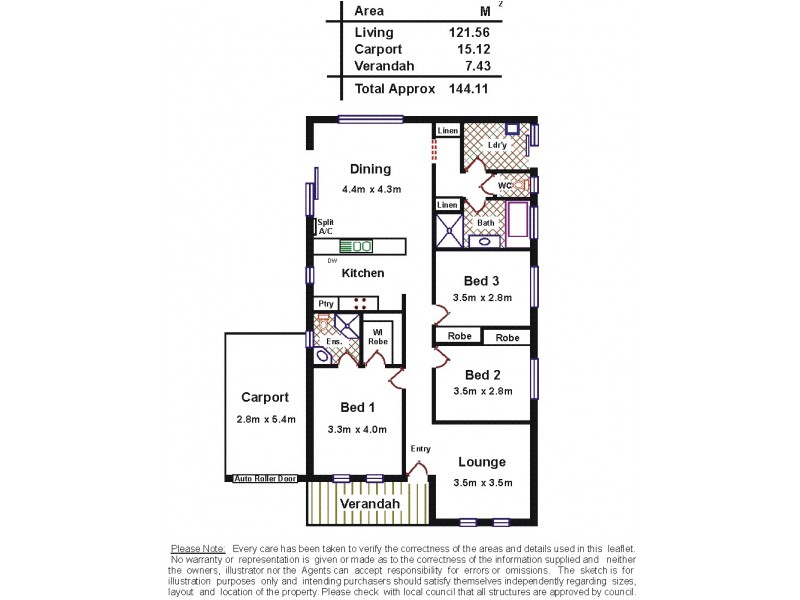 82 Underdown Road, Elizabeth South SA 5112 Floorplan