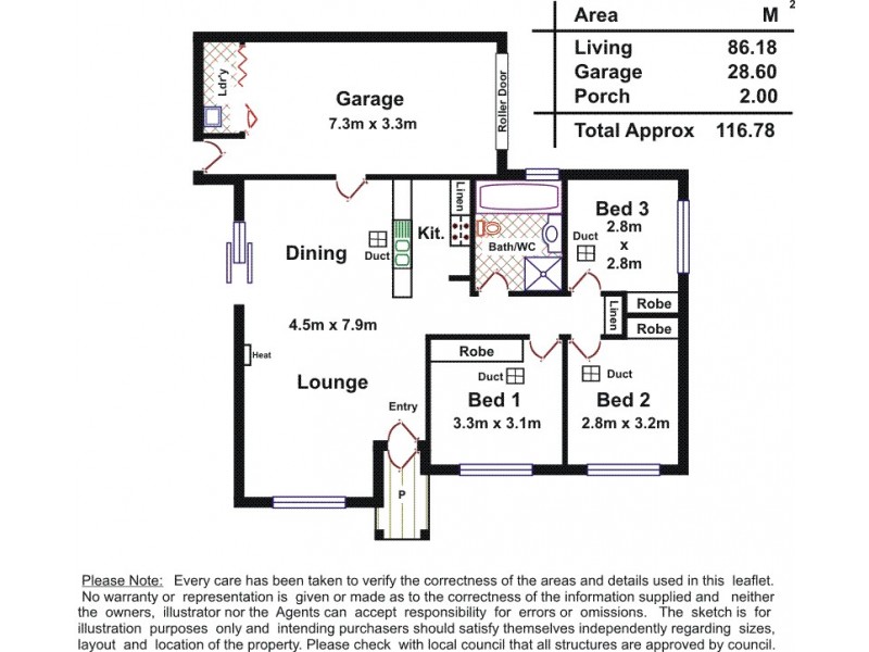1/11 Colins Court, Smithfield Plains SA 5114 Floorplan