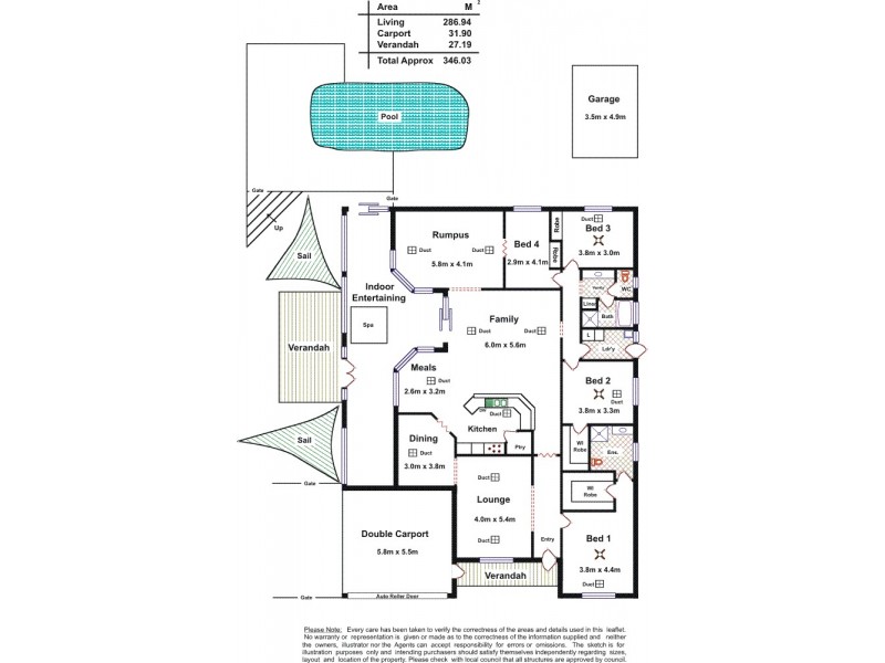 73 President Avenue, Andrews Farm SA 5114 Floorplan