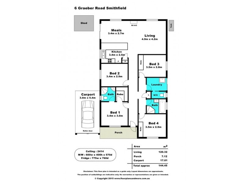 6 Graeber Road, Smithfield SA 5114 Floorplan