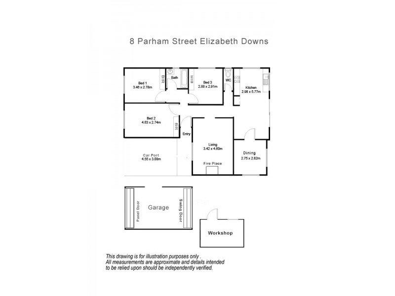 8 PARHAM STREET, Elizabeth Downs SA 5113 Floorplan