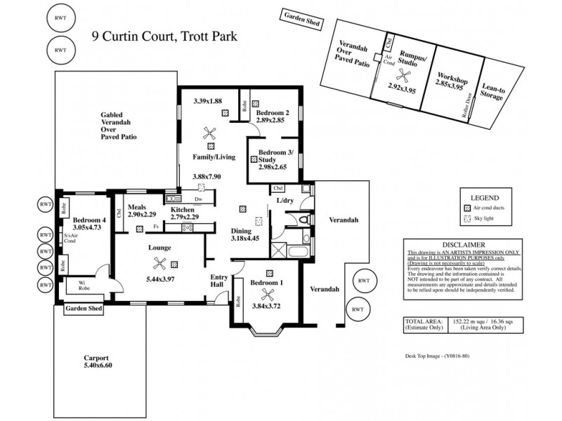 9 CURTIN COURT, Trott Park SA 5158 Floorplan