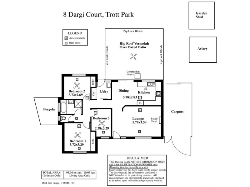 8 DARGI COURT, Trott Park SA 5158 Floorplan