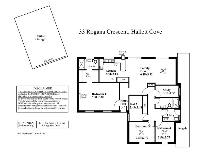 33 ROGANA CRESCENT, Hallett Cove SA 5158 Floorplan