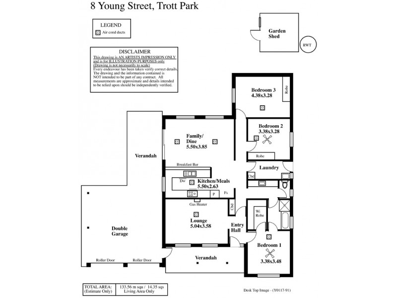 8 YOUNG STREET, Trott Park SA 5158 Floorplan