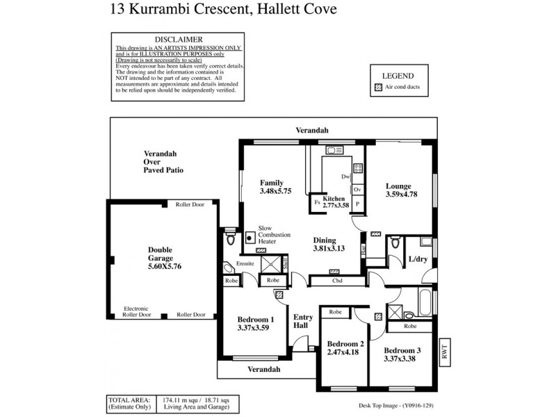13 KURRAMBI CRESCENT, Hallett Cove SA 5158 Floorplan