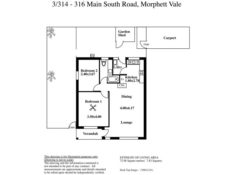 3/314-316 Main South Road, Morphett Vale SA 5162 Floorplan