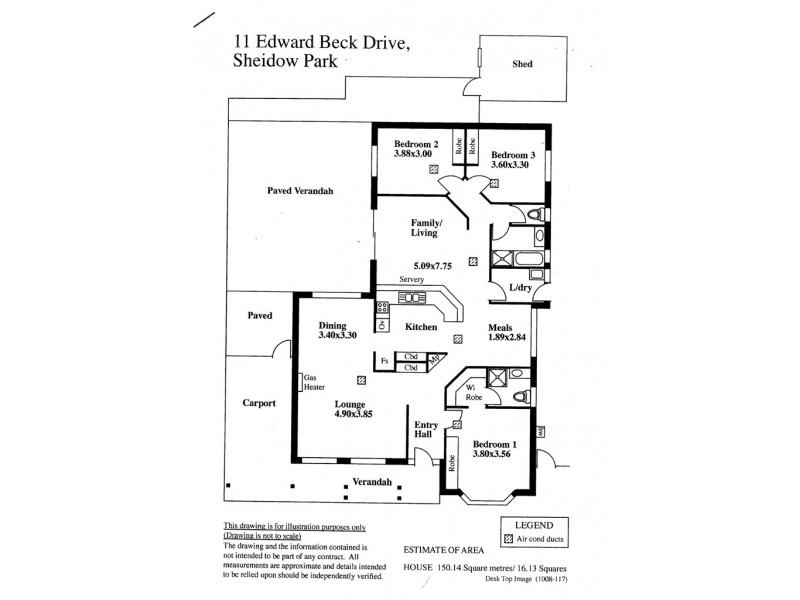 11 Edward Beck Drive, Sheidow Park SA 5158 Floorplan