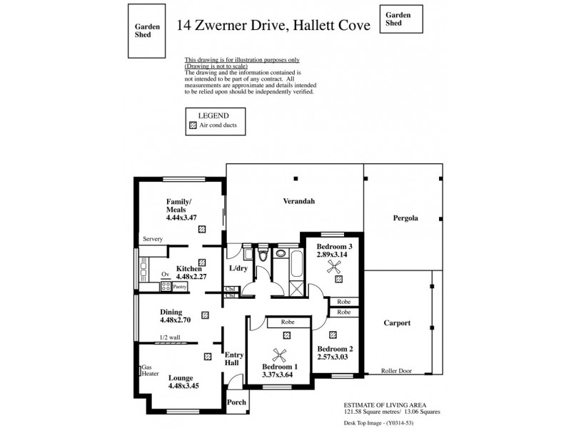 14 Zwerner Drive, Hallett Cove SA 5158 Floorplan