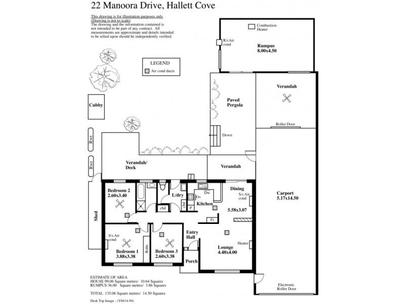 22 Manoora Drive, Hallett Cove SA 5158 Floorplan