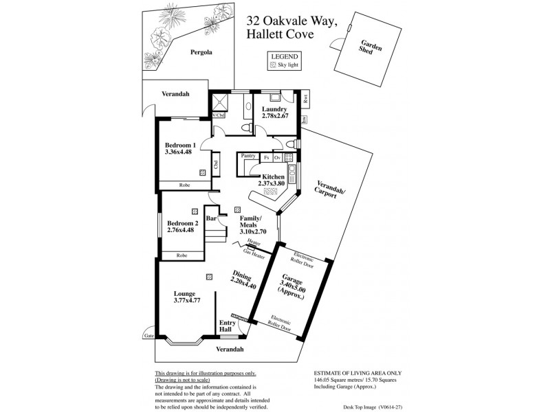 32 Oakvale Way, Hallett Cove SA 5158 Floorplan