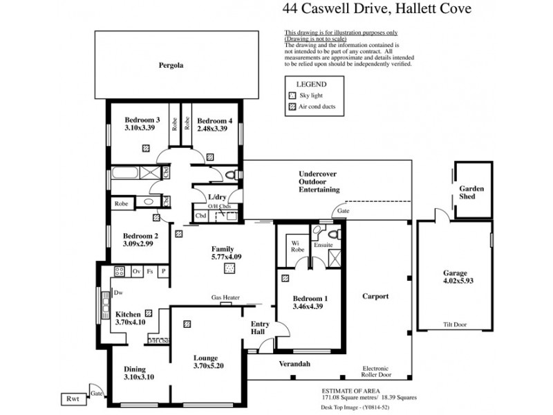 44 Caswell Drive, Hallett Cove SA 5158 Floorplan