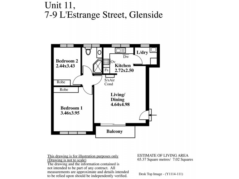 11/7-9 L’Estrange Street, Glenside SA 5065 Floorplan