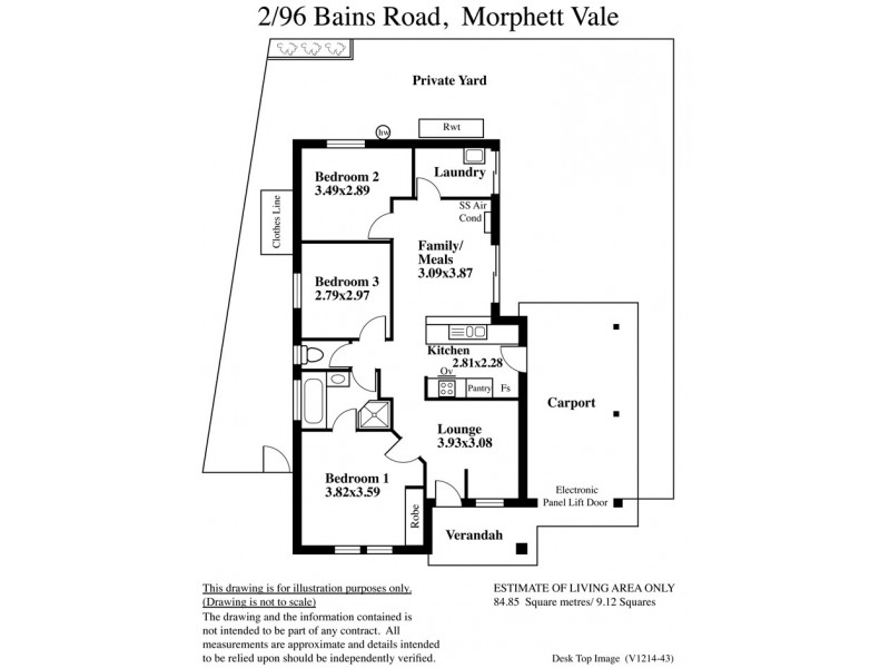 2/96 Bains Road, Morphett Vale SA 5162 Floorplan