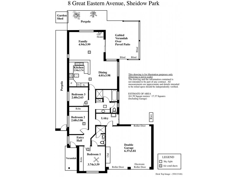 8 Great Eastern Avenue, Sheidow Park SA 5158 Floorplan