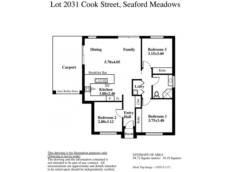 4 Cook Street, Seaford Meadows SA 5169 Floorplan