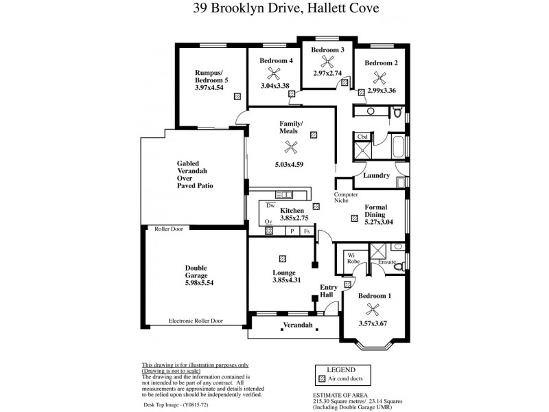 39 Brooklyn Drive, Hallett Cove SA 5158 Floorplan