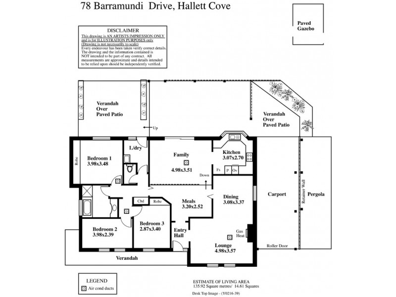 78 BARRAMUNDI DRIVE, Hallett Cove SA 5158 Floorplan