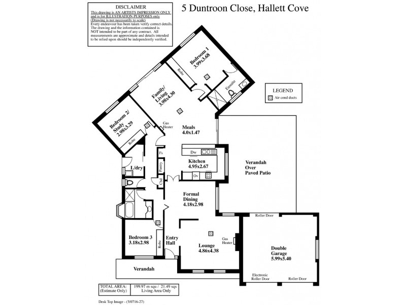 5 Duntroon Close, Hallett Cove SA 5158 Floorplan