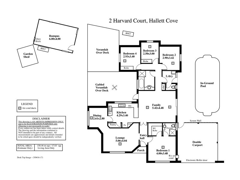 2 HARVARD COURT, Hallett Cove SA 5158 Floorplan