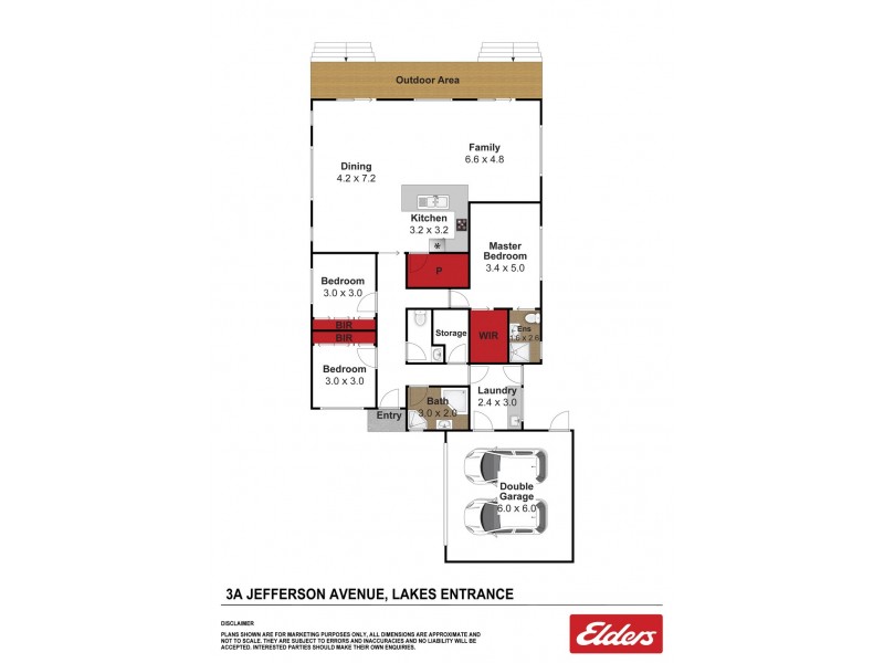 3A Jefferson Avenue, Lakes Entrance VIC 3909 Floorplan