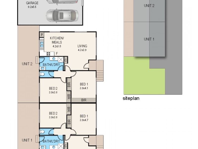 1and2/67 Lake Bunga Beach Road, Lakes Entrance VIC 3909 Floorplan