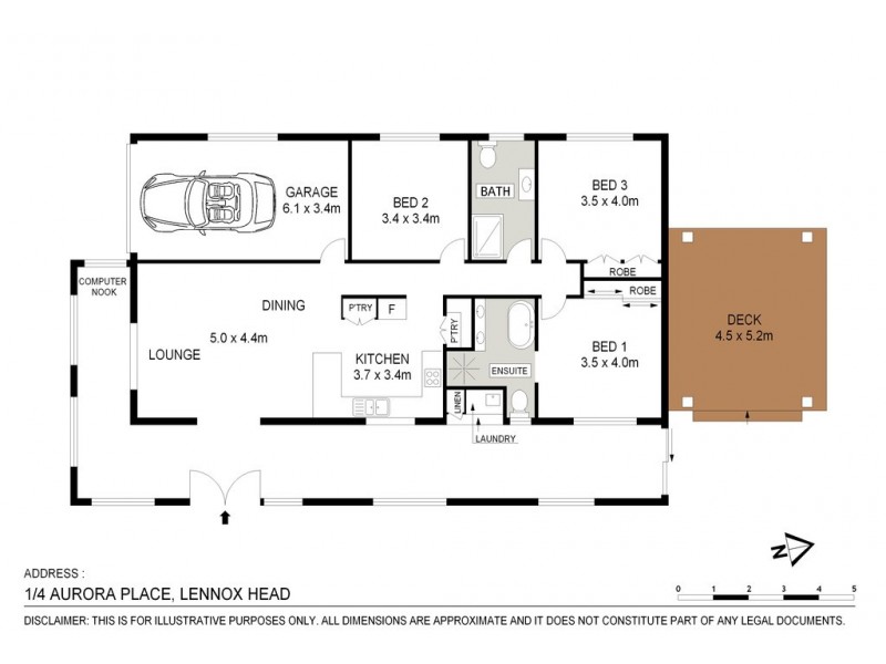 1/4 Aurora Place, Lennox Head NSW 2478 Floorplan
