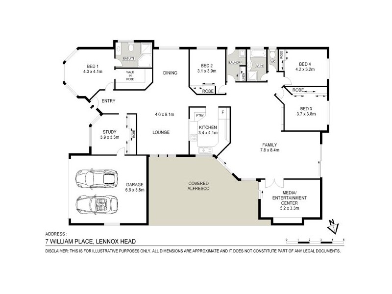7 William Place, Lennox Head NSW 2478 Floorplan