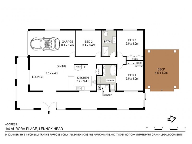 1/4 AURORA PLACE, Lennox Head NSW 2478 Floorplan